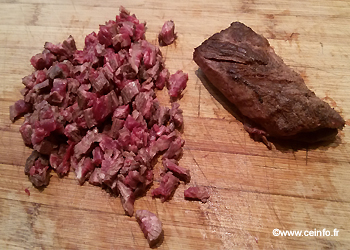 Recette Reste de grillade - Poêlée viande, oignons, pommes de terre 