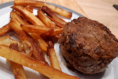 Recette Steak haché amélioré aux oignons, anis, cannelle et coriandre 