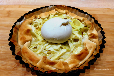 Recette Tarte à l'ancienne courgette et burrata 