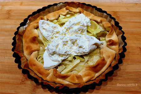 Recette Tarte à l'ancienne courgette et burrata 