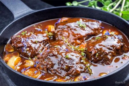 Recette Joues de porc confites au miel et au cidre 