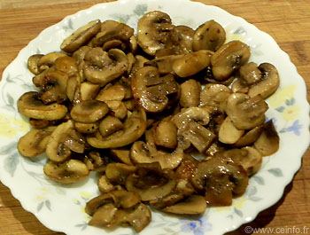 Recette Émincés de poulet à la crème, champignons et miel 