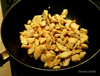 Recette Émincés de poulet à la crème, champignons et miel 