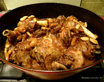 Recette Souris d'agneau sauce figues et amandes 