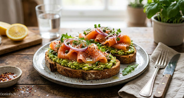 Avocado toast au saumon Recette Avocado toast au saumon
