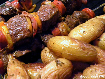 Recette Brochette de boeuf en marinade 