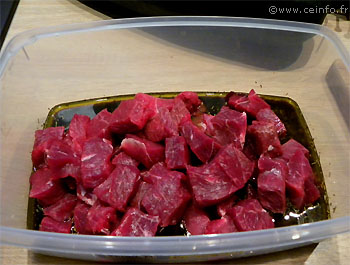 Recette Brochette de boeuf en marinade 