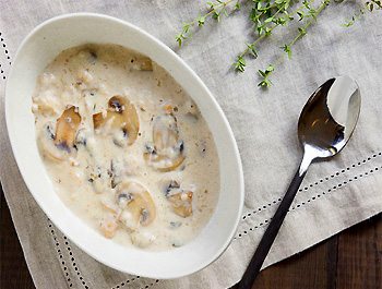 Recette Champignons à la crème 