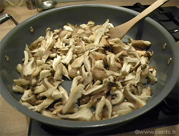 Recette Sauté de pleurotes aux échalotes et patates douces 