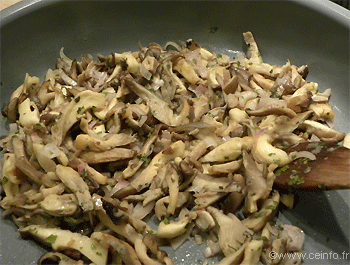 Recette Sauté de pleurotes aux échalotes et patates douces 