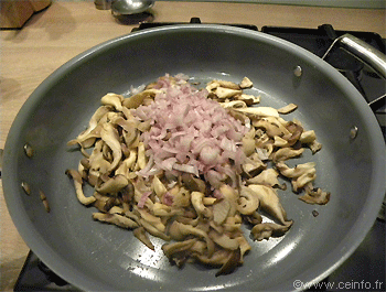 Recette Sauté de pleurotes aux échalotes et patates douces 