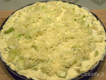 Recette Tarte (ou quiche) aux courgettes et boursin [Très facile] 