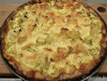 Recette Tarte (ou quiche) aux courgettes et boursin [Très facile] 