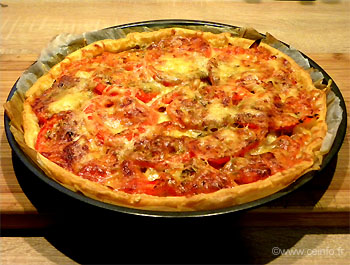 La Tarte Marianne Moutarde Oignons Tomates Comte Les