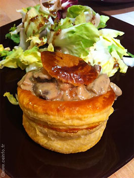 Recette Vol-au-vent de poulet aux champignons [recette facile] 