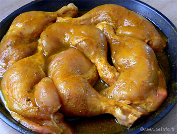 Recette Tajine de poulet en marinade, aux olives et citrons confits 