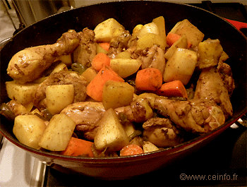 Recette Tajine de poulet aux légumes [Recette marocaine] 