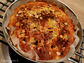 Recette Gâteau moelleux pommes et amandes 