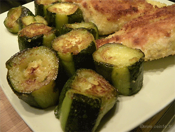 Recette Bûches de courgettes poêlées [Recette light] 