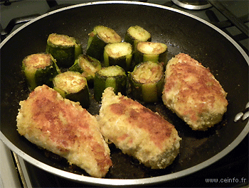 Recette Bûches de courgettes poêlées [Recette light] 