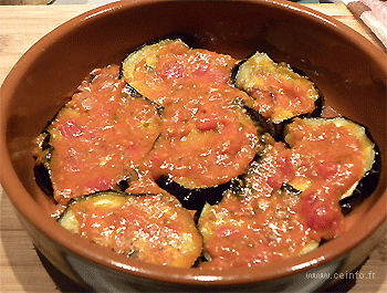 Recette Cassolette d'aubergines à la Bolognaise gratinée 