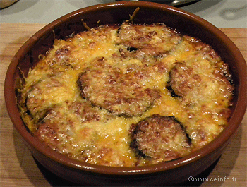 Recette Cassolette d'aubergines à la Bolognaise gratinée 