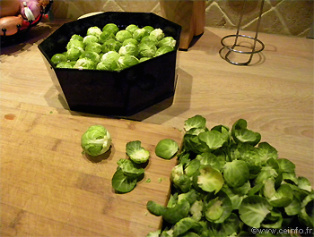 Recette Choux de Bruxelles aux oignons 