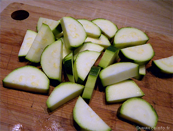 Recette Poêlée de courgettes aux lardons et oignons caramélisés 