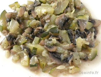 Recette Poêlée de courgettes aux champignons - Recette [Très facile] 