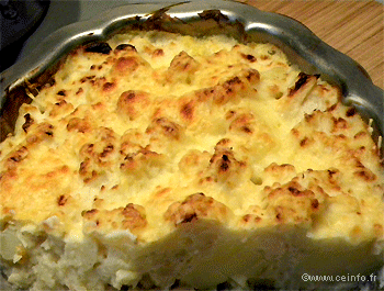 Recette Gratin de chou-fleur aux pommes de terre 