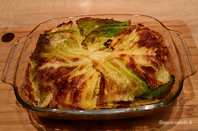 Recette Lasagnes de chou vert au poulet [recette light] 