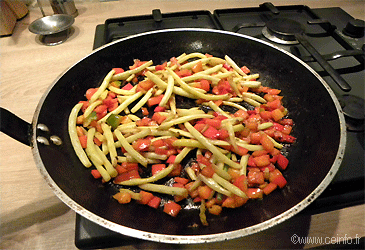 Recette Poêlée poivron, haricot beurre, aubergine, courgette 