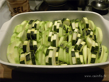 Recette Tian de courgettes gratiné 