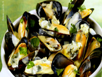 Recette Moules au Roquefort 