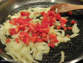 Recette Cannellonis au porc et dés de poivron 