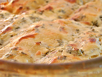 Recette Lasagnes au saumon fumé et champignons émincés 