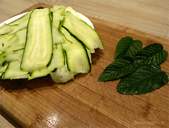 Recette Paupiettes de poulet aux lamelles de courgettes 