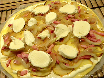 Recette La pizza montagnarde - Pizza blanche 