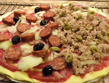 Recette Pizza au chorizo 