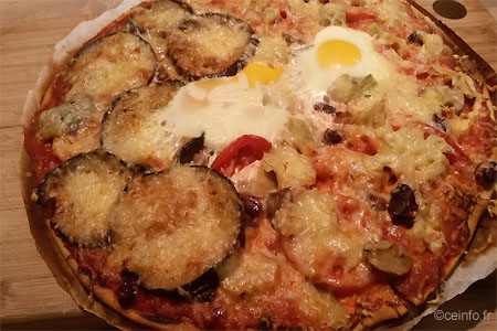 Recette Pizza à l'aubergine 