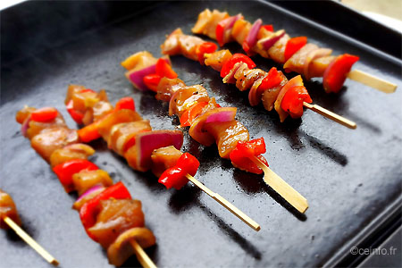 Brochettes de porc en marinade Recette Brochettes de porc en marinade