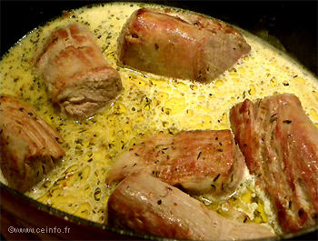 Recette Filet mignon de porc cuit au lait et ses pommes de terre 
