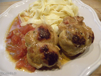 Recette Paupiettes de porc aux tomates et lardons - Recette [facile] 