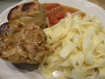 Recette Paupiettes de porc aux tomates et lardons - Recette [facile] 