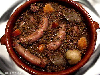 Saucisse de Toulouse aux lentilles Recette Saucisse de Toulouse aux lentilles