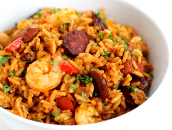 Recette Jambalaya poulet, crevettes et chorizo (Louisiane) 