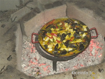 Recette Paëlla au feu de bois 