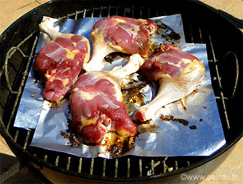 Recette Cuisse de canard en marinade au barbecue Weber 