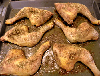 Recette Cuisses de poulet au four et frites maison 