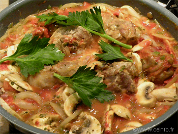 Recette Osso bucco de dinde aux champignons et tomates [recette facile] 